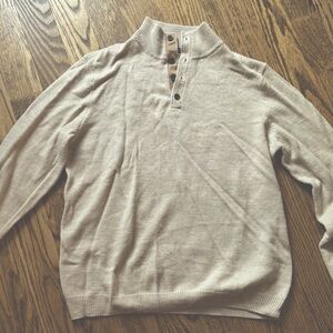 Men’s Wool Blend Collared Sweater w. Buttons